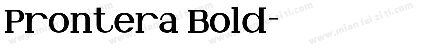 Prontera Bold字体转换